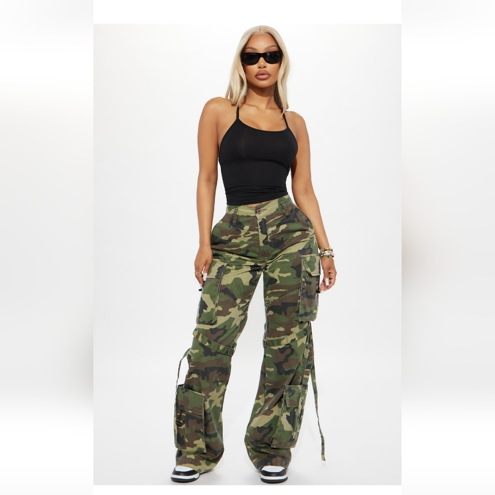 Camo Cargo Pant - Olive Combo